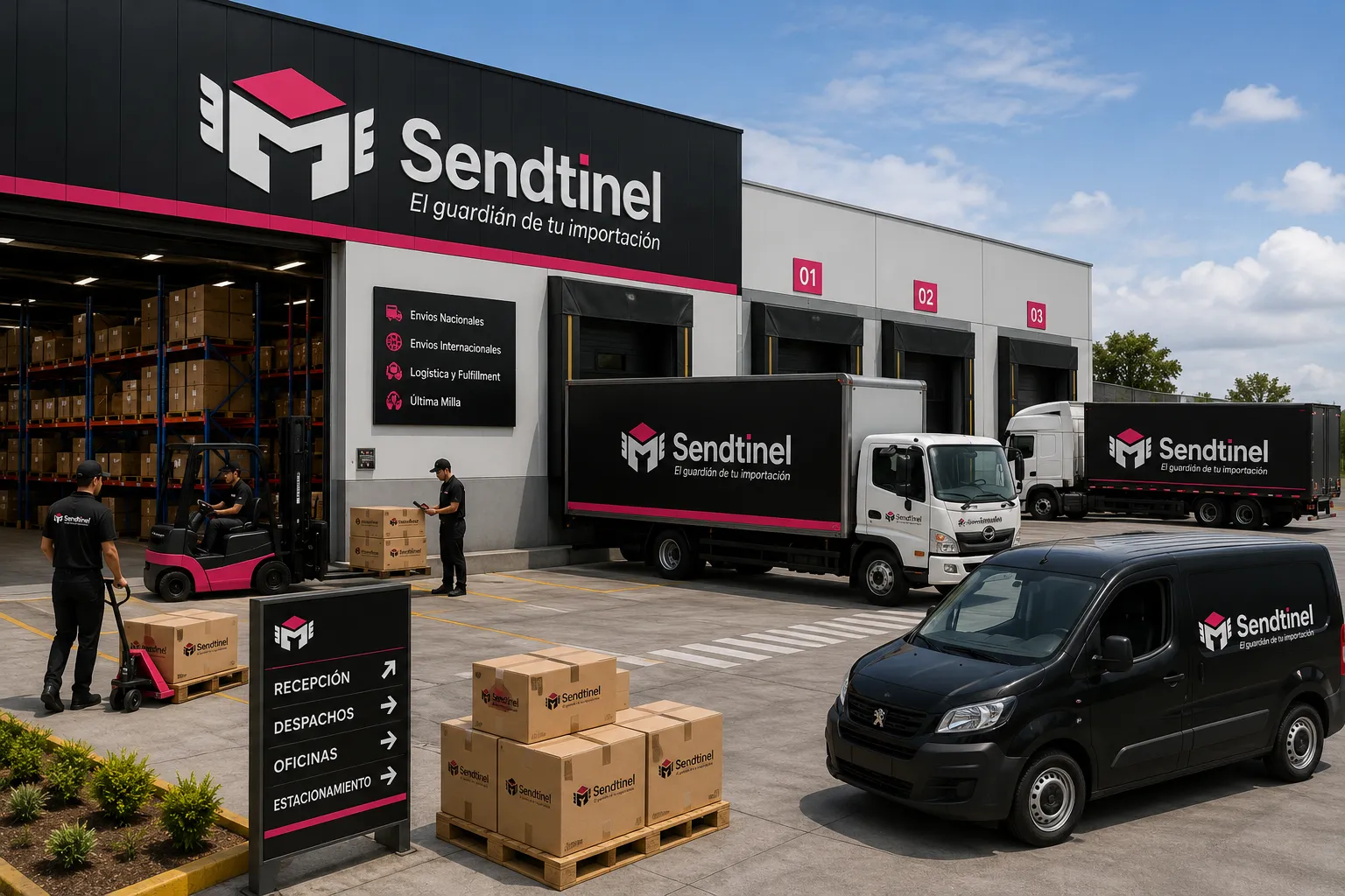 Almacén de Sendtinel Courier en Estados Unidos